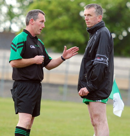 Action from the senior league game against Malin.