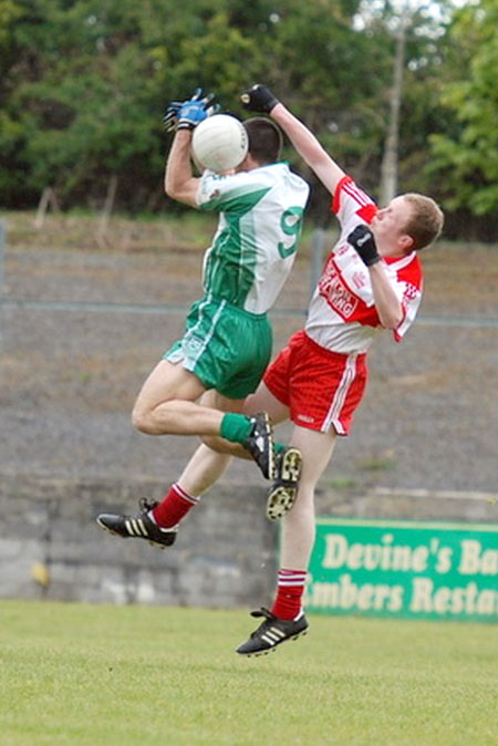 Action from the senior league game against Malin.