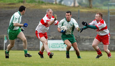 Action from the senior league game against Malin.