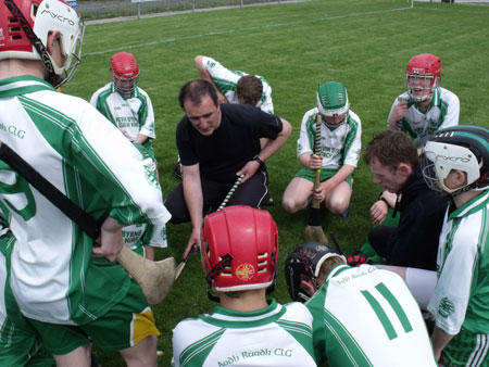 Action from the under 14 Ulster Féile final.