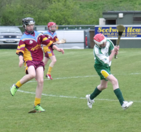 Action from the under 14 Ulster Féile final.