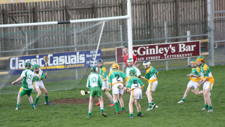 Action from the under 14 league final.