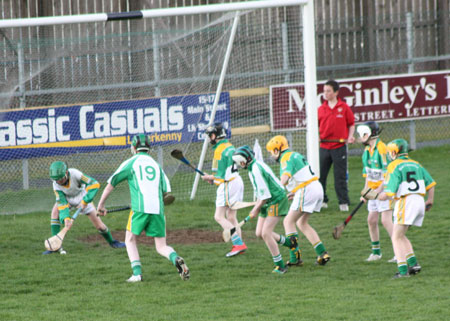 Action from the under 14 league final.