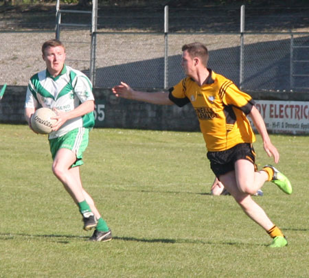 Action from the senior league game against Malin.