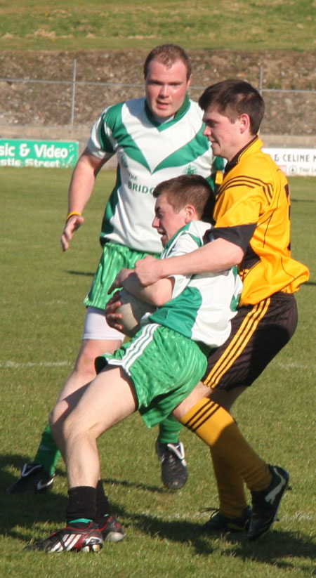 Action from the senior league game against Malin.