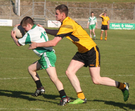 Action from the senior league game against Malin.