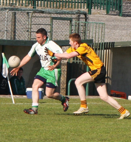 Action from the senior league game against Malin.