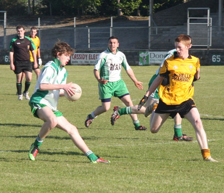 Action from the senior league game against Malin.