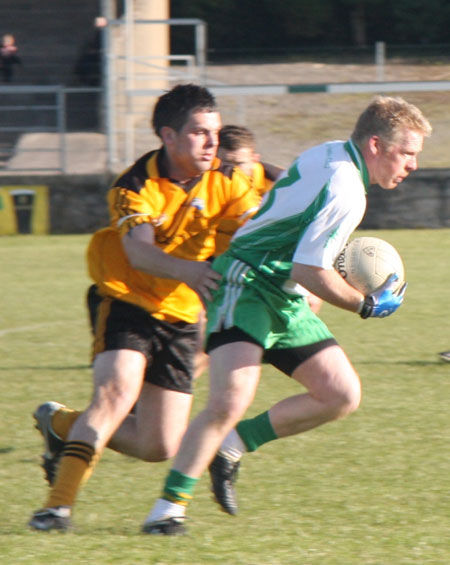 Action from the senior league game against Malin.