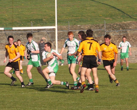 Action from the senior league game against Malin.