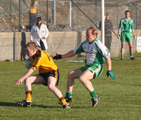 Action from the senior league game against Malin.