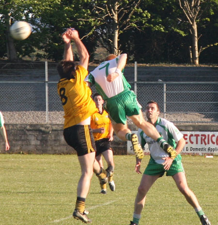 Action from the senior league game against Malin.