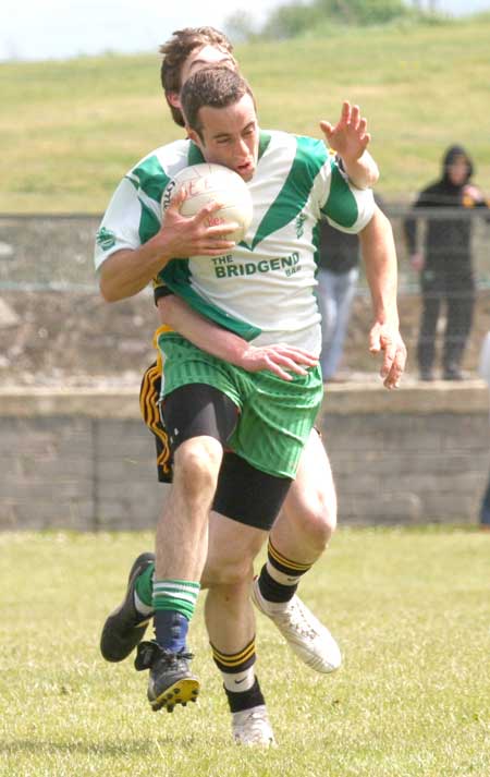 Action from the senior league game against Malin.