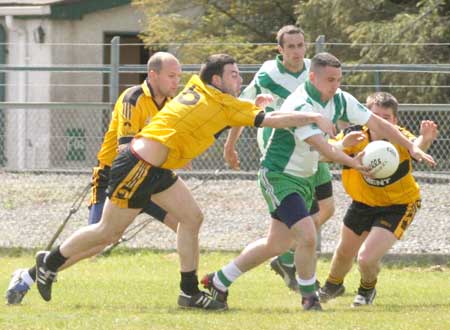 Action from the senior league game against Malin.