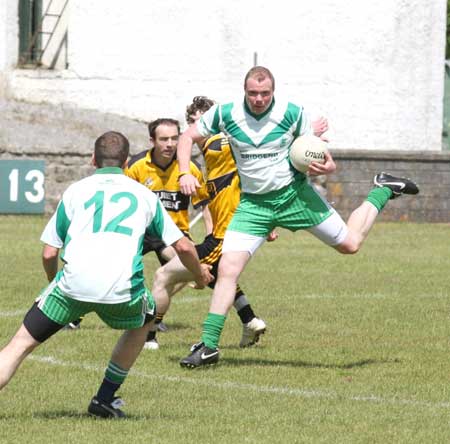 Action from the senior league game against Malin.