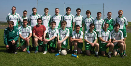 Action from the senior secondary league game against Naomh Bríd.