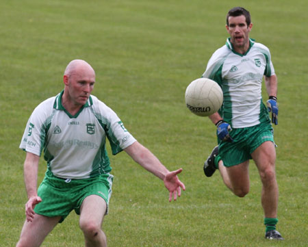 Action from the senior secondary league game against Naomh Brd.