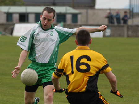 Action from the senior secondary league game against Naomh Brd.