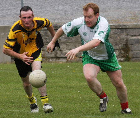 Action from the senior secondary league game against Naomh Brd.