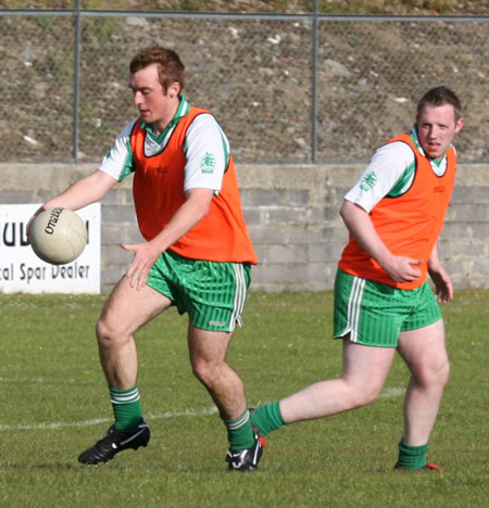 Action from the senior secondary league game against Naomh Brd.