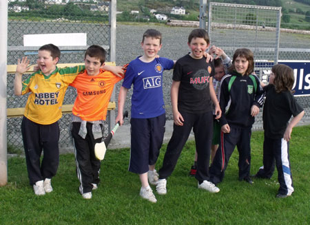 Action from the under 14 Donegal hurling championship final.