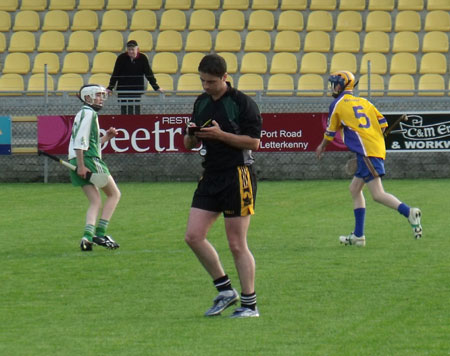 Action from the under 14 Donegal hurling championship final.