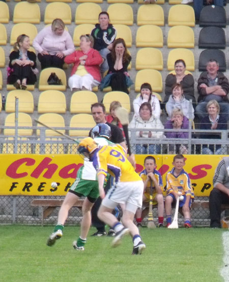 Action from the under 14 Donegal hurling championship final.