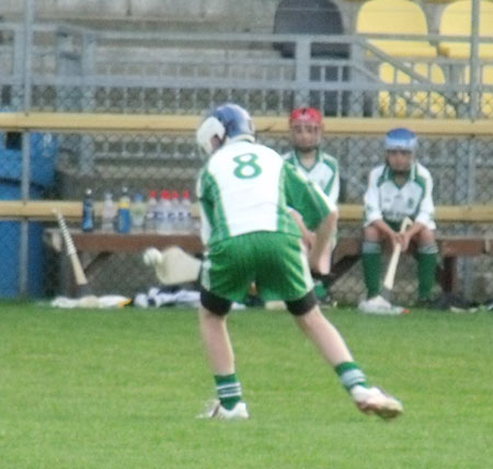 Action from the under 14 Donegal hurling championship final.