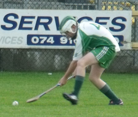 Action from the under 14 Donegal hurling championship final.