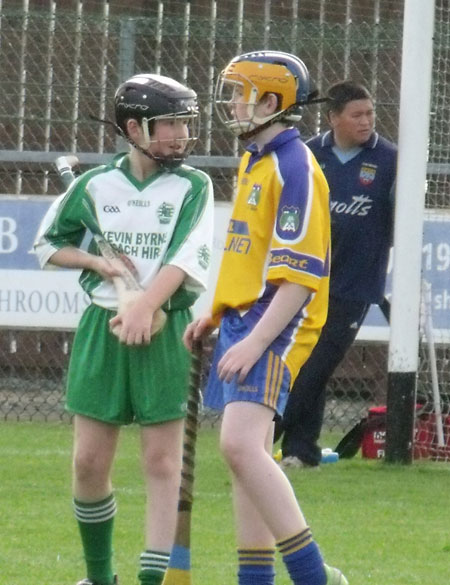 Action from the under 14 Donegal hurling championship final.