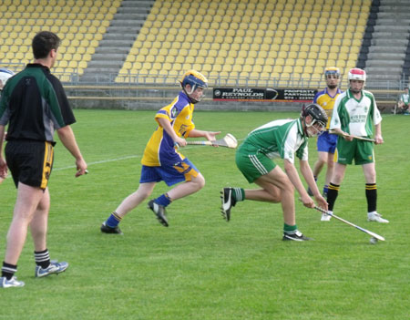 Action from the under 14 Donegal hurling championship final.