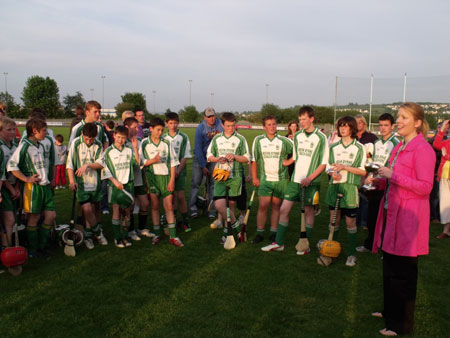 Action from the under 14 Donegal hurling championship final.