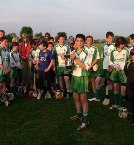 Action from the under 14 Donegal hurling championship final.