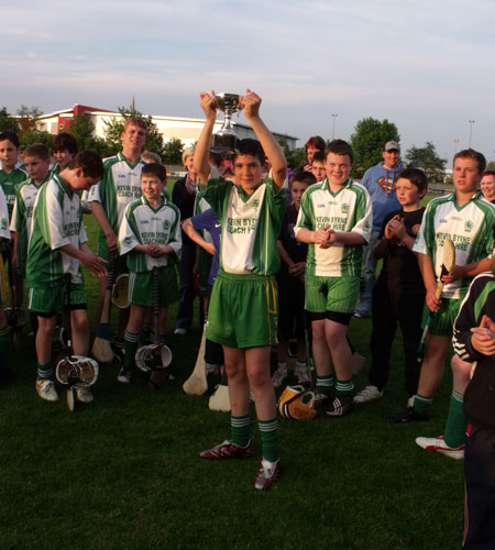 Action from the under 14 Donegal hurling championship final.