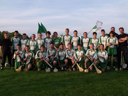 Action from the under 14 Donegal hurling championship final.