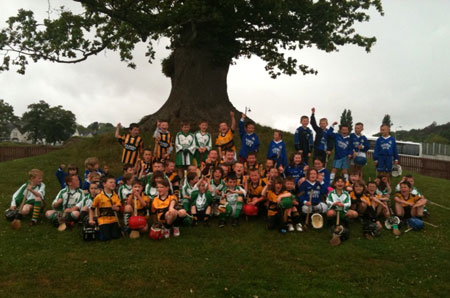 The Aodh Ruadh under 8 hurlers in Letterkenny.