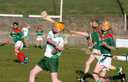 The Aodh Ruadh under 8 hurlers in Letterkenny.