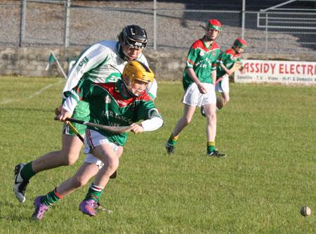 The Aodh Ruadh under 8 hurlers in Letterkenny.