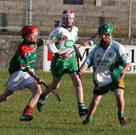 The Aodh Ruadh under 8 hurlers in Letterkenny.