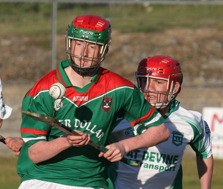 The Aodh Ruadh under 8 hurlers in Letterkenny.