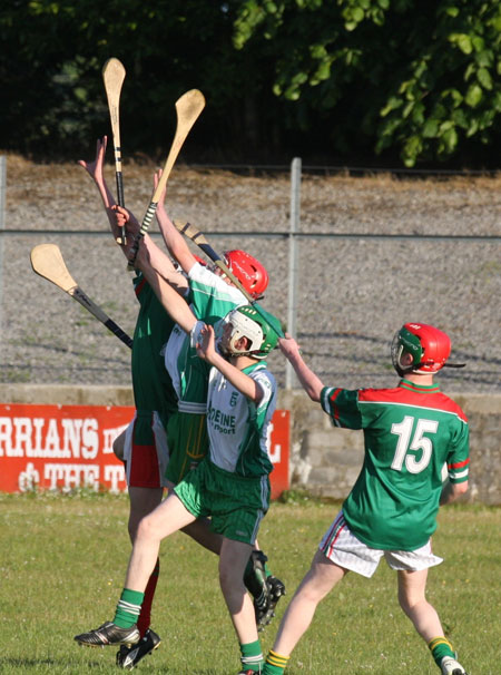 The Aodh Ruadh under 8 hurlers in Letterkenny.