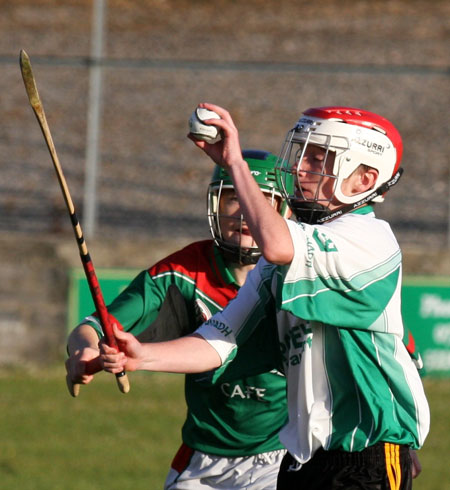 The Aodh Ruadh under 8 hurlers in Letterkenny.