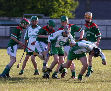 The Aodh Ruadh under 8 hurlers in Letterkenny.