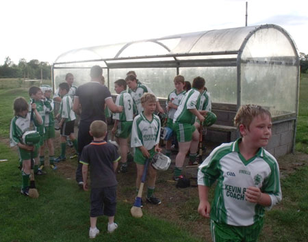 The Aodh Ruadh under 8 hurlers in Letterkenny.