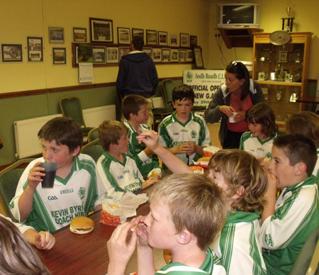 The Aodh Ruadh under 8 hurlers in Letterkenny.