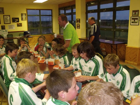 The Aodh Ruadh under 8 hurlers in Letterkenny.