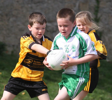 Action from the under 8 blitz against Saint Eunan.