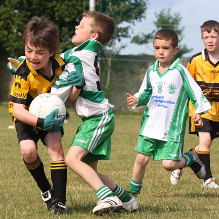 Action from the under 8 blitz against Saint Eunan.