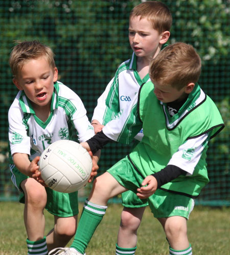 Action from the under 8 blitz against Saint Eunan.