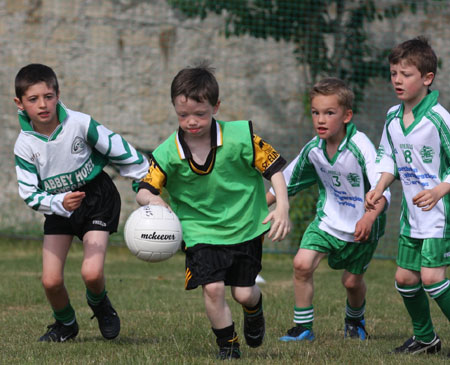 Action from the under 8 blitz against Saint Eunan.